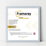 Square Size Light Grey Thin Matt Picture Frame Poster Frames