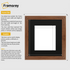 Step Style Square Size Walnut Picture Frame With Black Mount