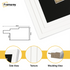 Step Style Square Size White Picture Frame With Black Mount