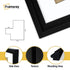 Square Size Black Oslo Photo Frames Wall Art Frames With White Mount