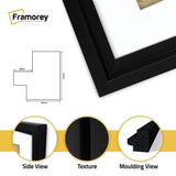 Square Size Black Oslo Photo Frames Wall Art Frames With White Mount