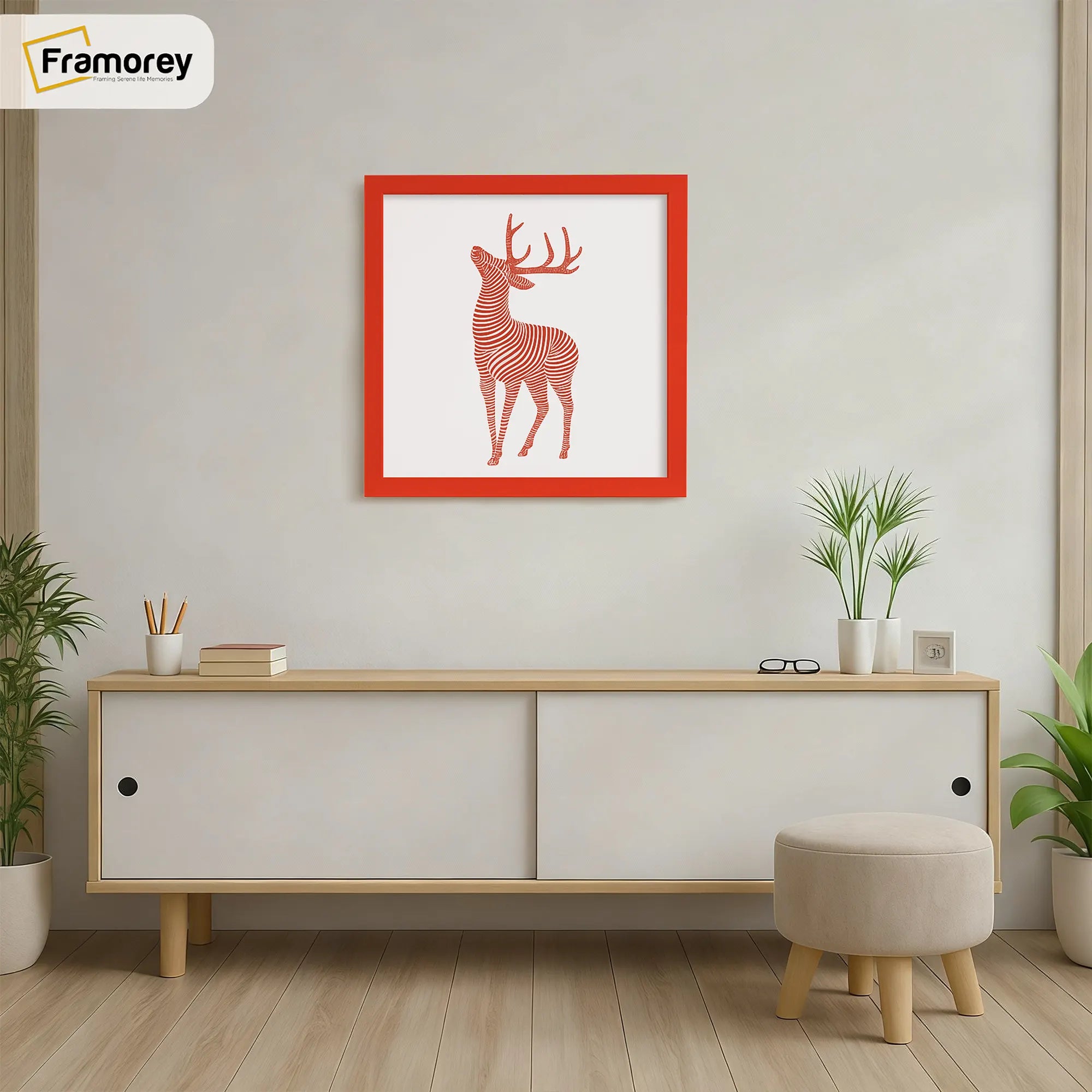 Square Size Thin Matt Red Picture Frame Poster Frames