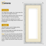 Panoramic Size Glitter Sparkle Silver Photo Frames With Ivory Mount