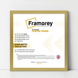 Square Size Thin Matt Gold Picture Frame Poster Frames