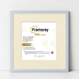 Square Size Thin Matt Light Grey Picture Frames With Ivory Mount