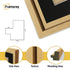 Panorama Style Oak Oslo Picture Frames With Black Mount