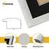 Square Picture Frame White Glitter Sparkle Photo Frames With Black Mount
