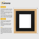 Step Style Square Size Oak Picture Frame With Black Mount