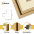 Square Size Oak Oslo Photo Frames Wall Art Frames With Ivory Mount