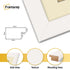 Square Size White Picture Frame With Ivory Mount