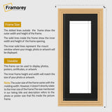 Panoramic Step Style Oak Photo Frame With Black Mount