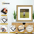Square Size Gold Shabby Picture Frame With White Mount