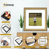 Square Size Gold Shabby Picture Frame With White Mount