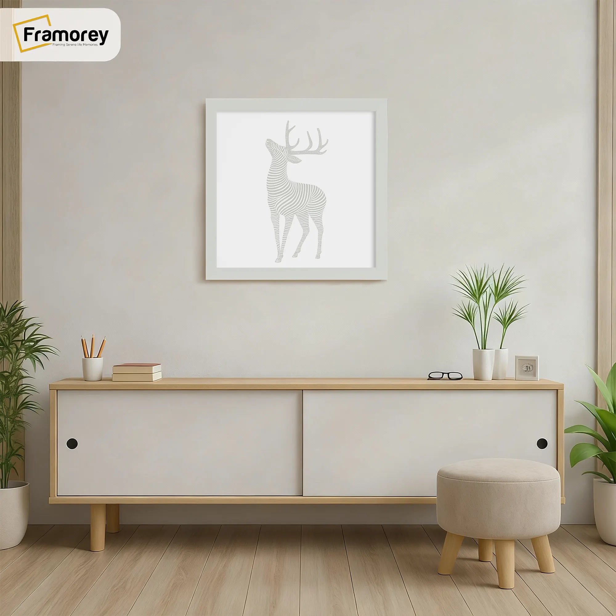 Square Size Silver Thin Matt  Picture Frame Poster Frames