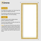 Panoramic Size Glitter Sparkle Gold Photo Frames Wall Art Frame