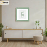 Square Size Green Picture Frame With White Mount