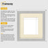 Step Style Square Size Grey Picture Frame With Ivory Mount