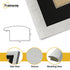 Panoramic Size Glitter Sparkle White Photo Frames With Black Mount