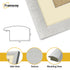 Panoramic Size Glitter Sparkle White Photo Frames With Ivory Mount