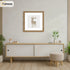 Square Size Thin Matt Oak Picture Frames With White Mount