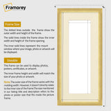 Panoramic Size Glitter Sparkle Gold Photo Frames With Ivory Mount