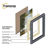 Thin Style Black Picture Frames With Ivory Mount