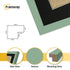 Square Size Thin Matt Green Picture Frames With Black Mount