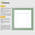 Square Size Green Picture Frame With White Mount