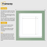 Square Size Green Picture Frame With White Mount