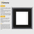 Square Size Dark Grey Thin Matt Picture Frames With Black Mount