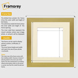 Square Size Gold Picture Frame With Ivory Mount