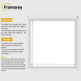 Square Size Silver Thin Matt  Picture Frame Poster Frames
