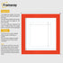 Square Size Red Picture Frame With White Mount