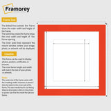 Square Size Red Picture Frame With White Mount