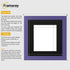 Square Size Purple Picture Frame With Black Mount