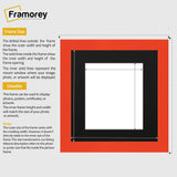 Square Size Red Picture Frame With Black Mount