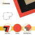 Square Size Red Thin Matt Picture Frames With Black Mount