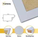 Square Size Light Grey Picture Frame Wall Decor Frames