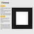 Square Thin Matt Black Picture Frames with Black Mount