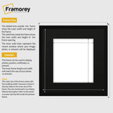 Square Thin Matt Black Picture Frames with Black Mount
