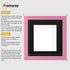 Square Size Pink Picture Frame With Black Mount