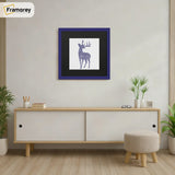 Square Size Thin Matt Purple Picture Frames With Black Mount