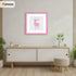 Square Size Thin Matt Pink Picture Frames With White Mount