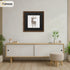 Square Size Thin Matt Walnut Picture Frames With Black Mount