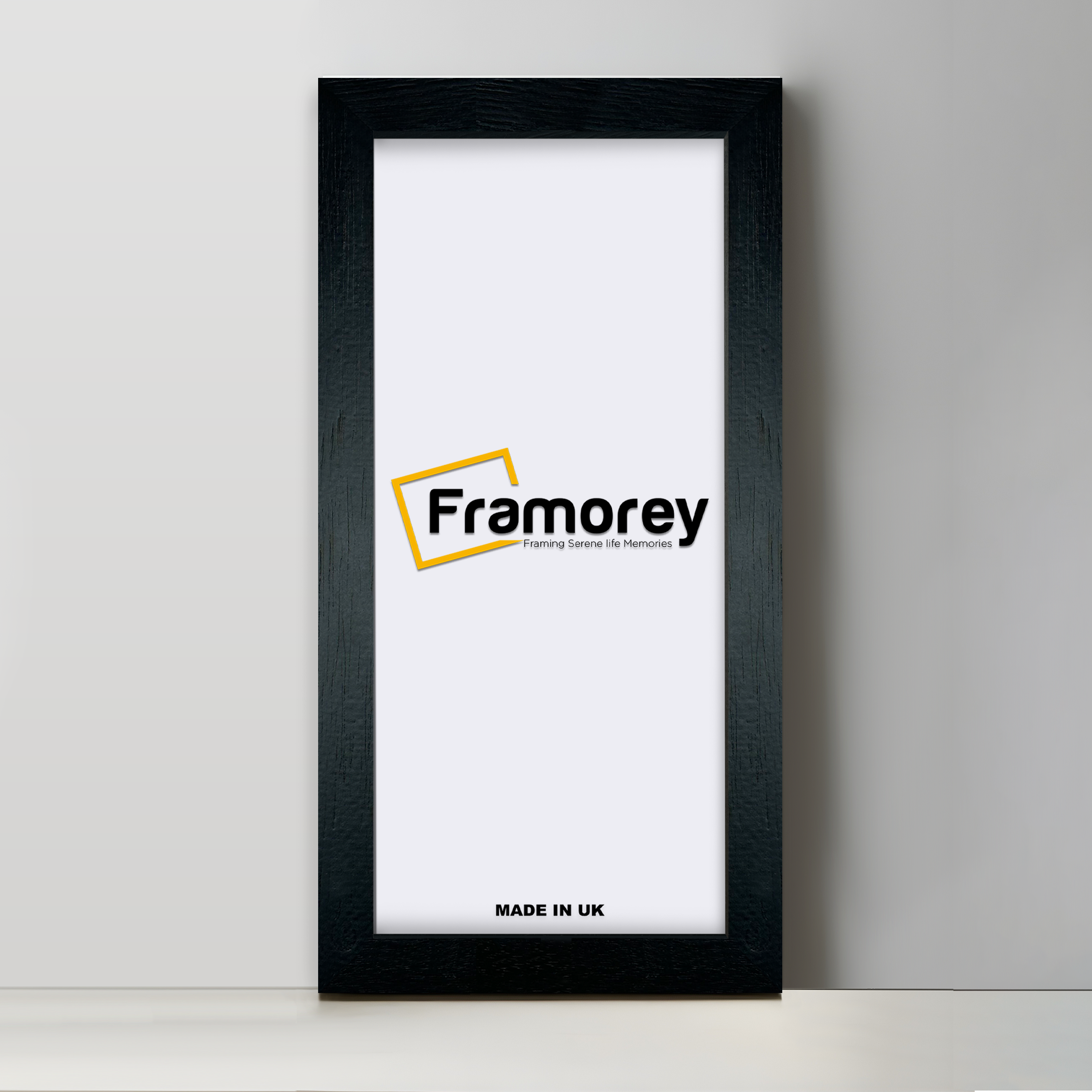 Thin Panoramic Solid Wood Black Pictures Frames