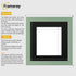 Square Size Green Picture Frame With Black Mount
