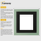 Square Size Green Picture Frame With Black Mount