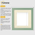 Square Size Green Picture Frame With Ivory Mount