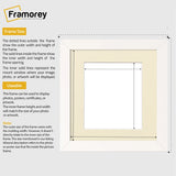 Square Size White Picture Frame With Ivory Mount