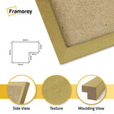 Square Size Thin Matt Gold Picture Frame Poster Frames